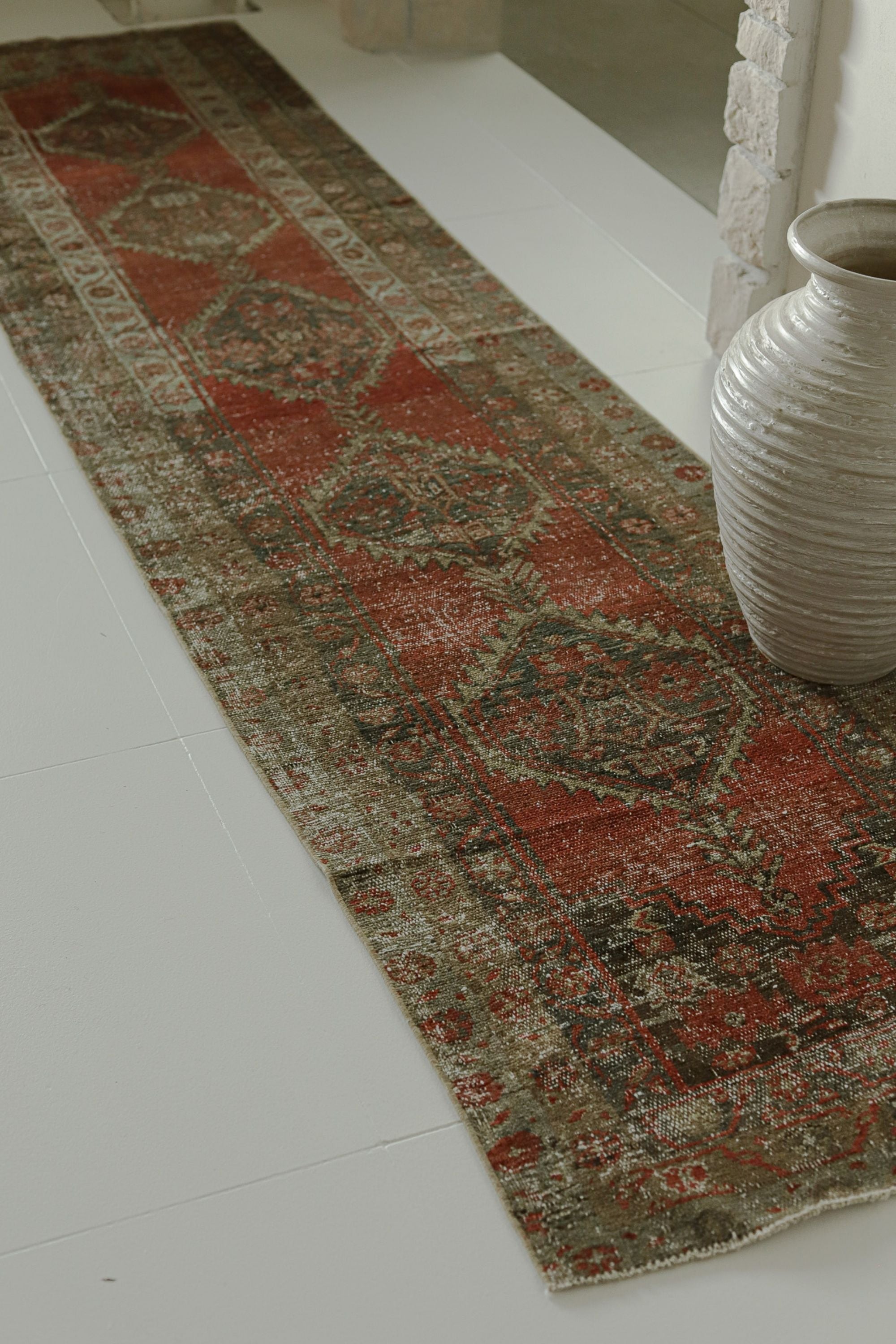 District Loom Antique Persian Heriz Karaja runner rug Townsend