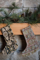 Vintage Persian carpet handmade Christmas stocking 31