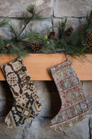 Vintage Persian carpet handmade Christmas stocking 43