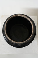 District Loom Antique Black Chinese Glazed Pot One-of-a-kind, Imported