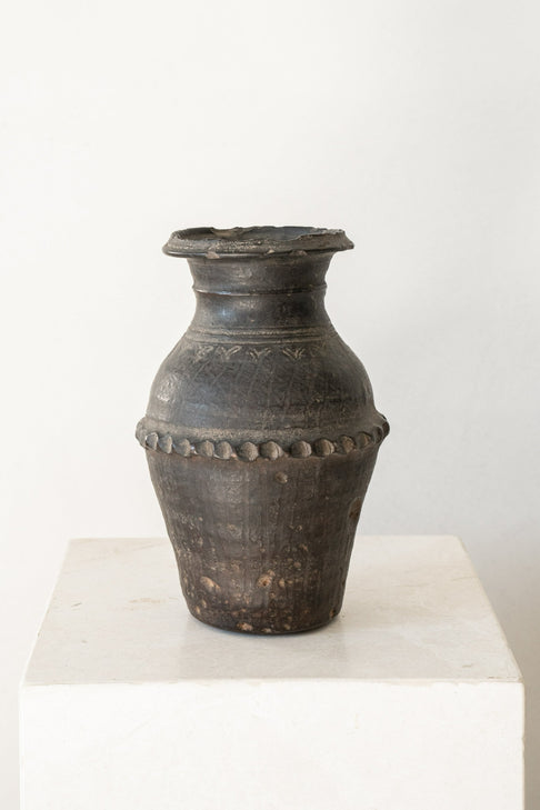 Vintage Asian Clay Vase – District Loom