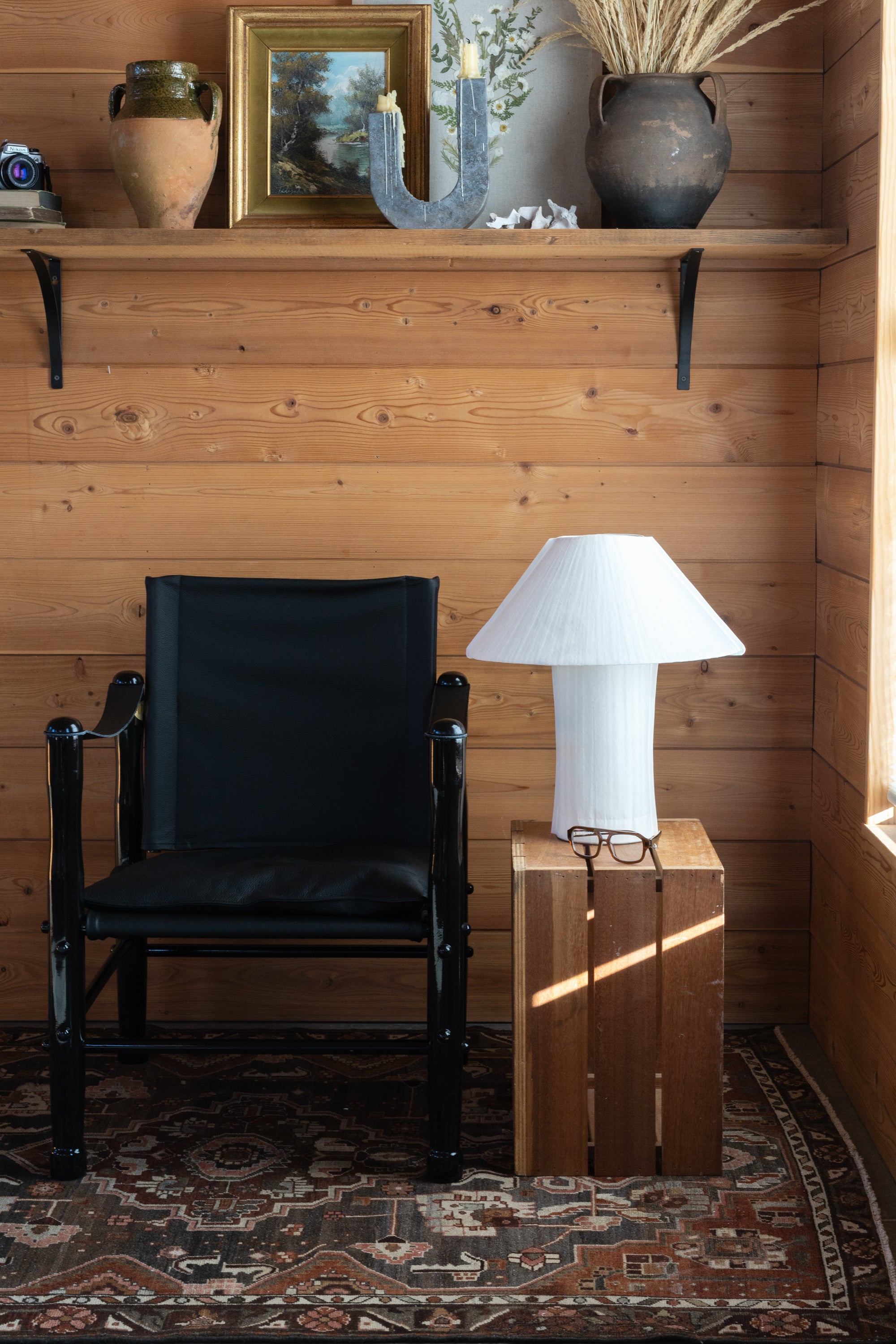 Dusty Deco Paper Table Lamp for District Loom