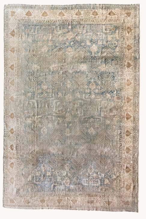 District Loom Antique Indian Agra area rug