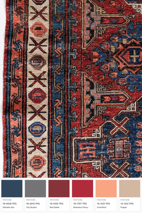 District Loom Vintage Soumak scatter rug Teton