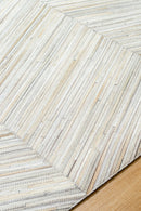 District Loom Banner Hair on Hide Rug