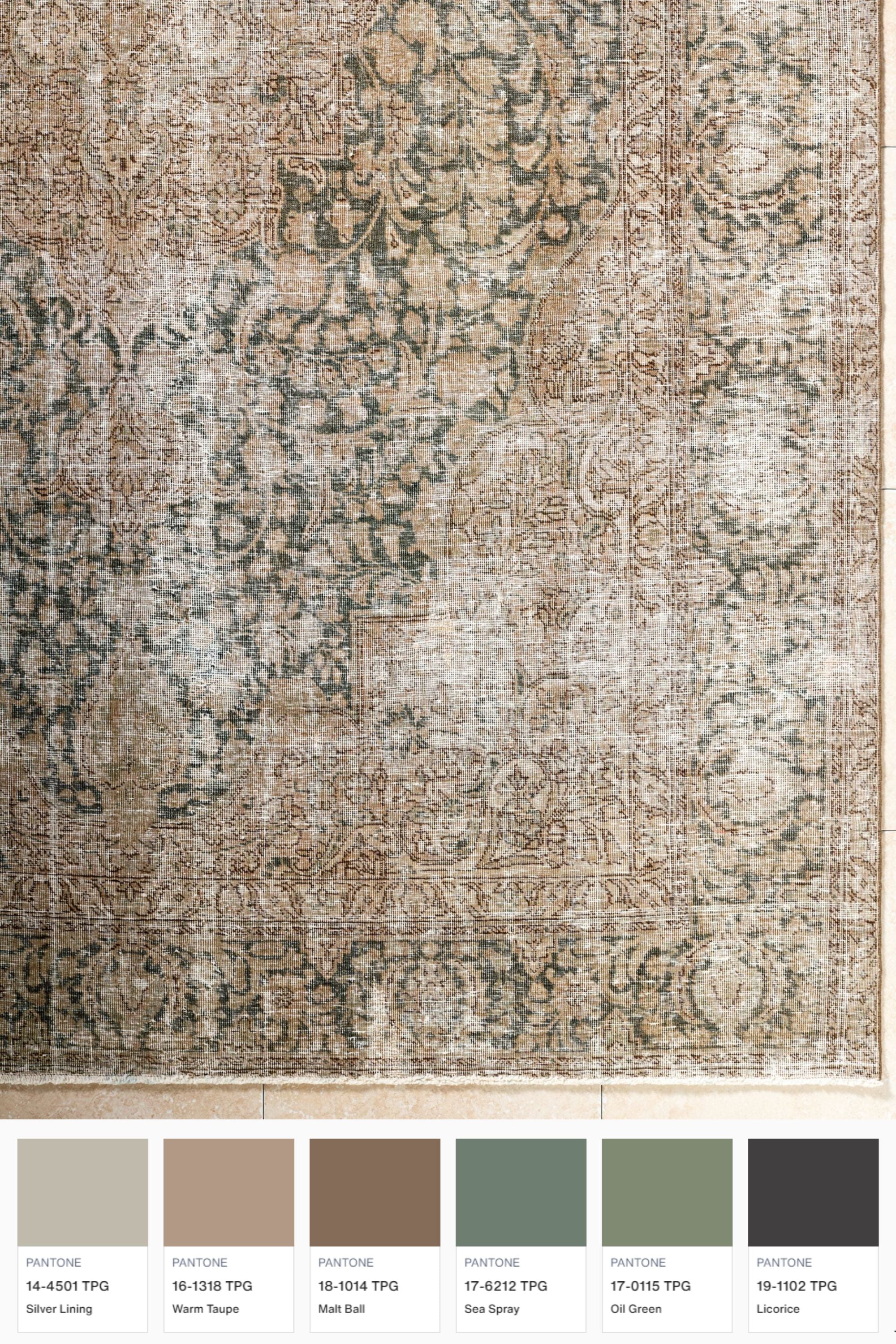 District Loom Vintage Turkish Area Rug Hingham