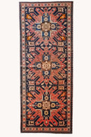 District Loom Antique Caucasian Wide Runner Rug Lowell