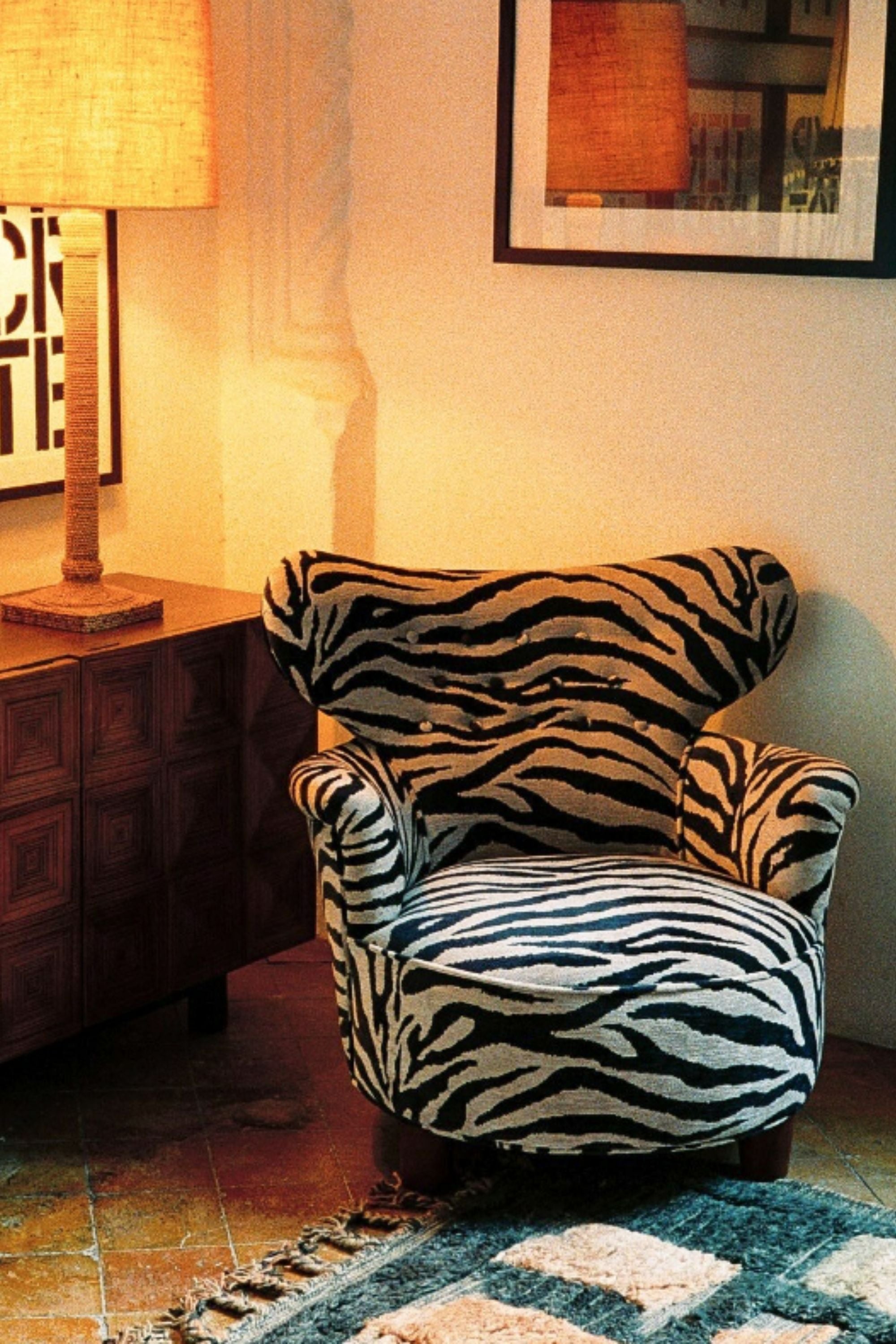 District Loom x Dusty Deco Elias Armchair Zebra