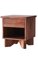 Dusty Deco V Bedside Table Walnut X District Loom