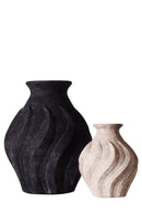 Dusty Deco Swirl Vase Black Large X District Loom