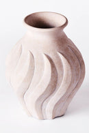 Dusty Deco Swirl Vase White Large X District Loom