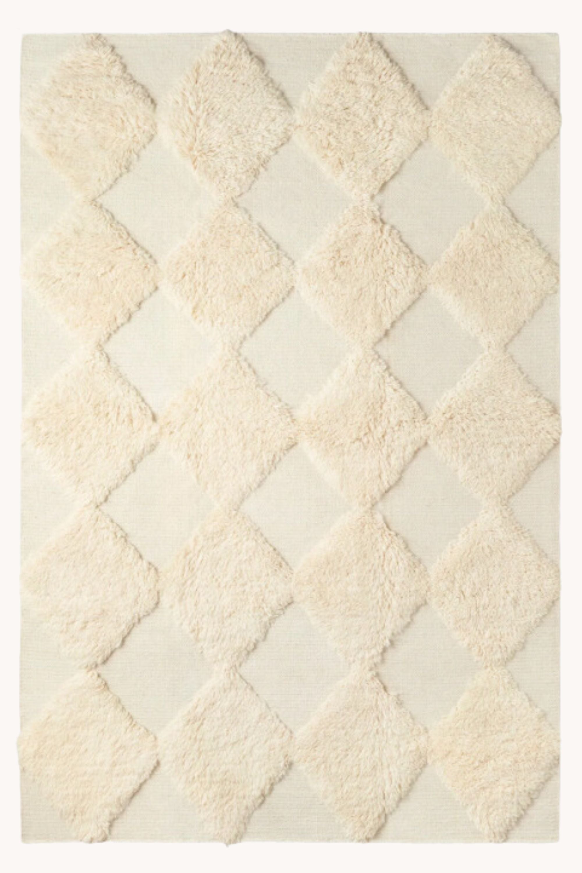 Chess Rya White Rug | Dusty Deco x District Loom