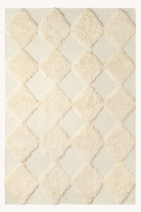 Chess Rya White Rug | Dusty Deco x District Loom