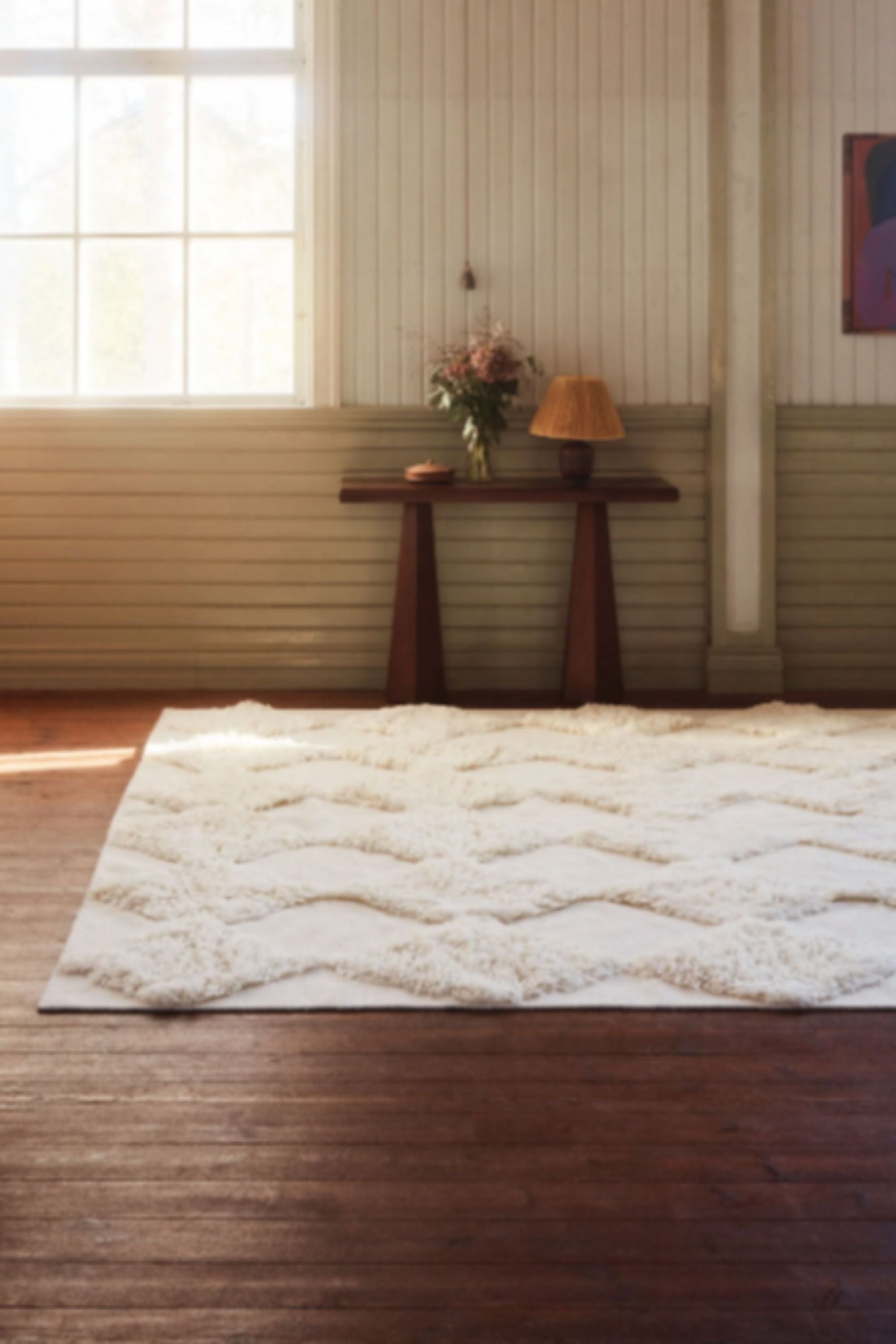 Chess Rya White Rug | Dusty Deco x District Loom