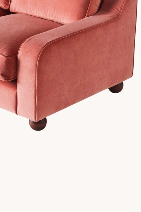 District Loom Lola Sofa Velvet Vintage Pink furniture