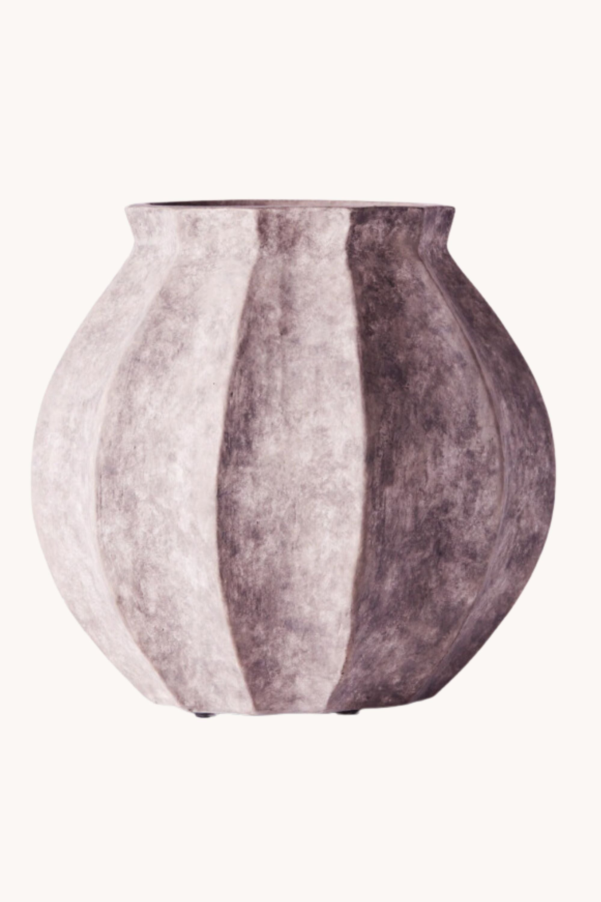 District Loom x Dusty Deco Wedges Vase Grey