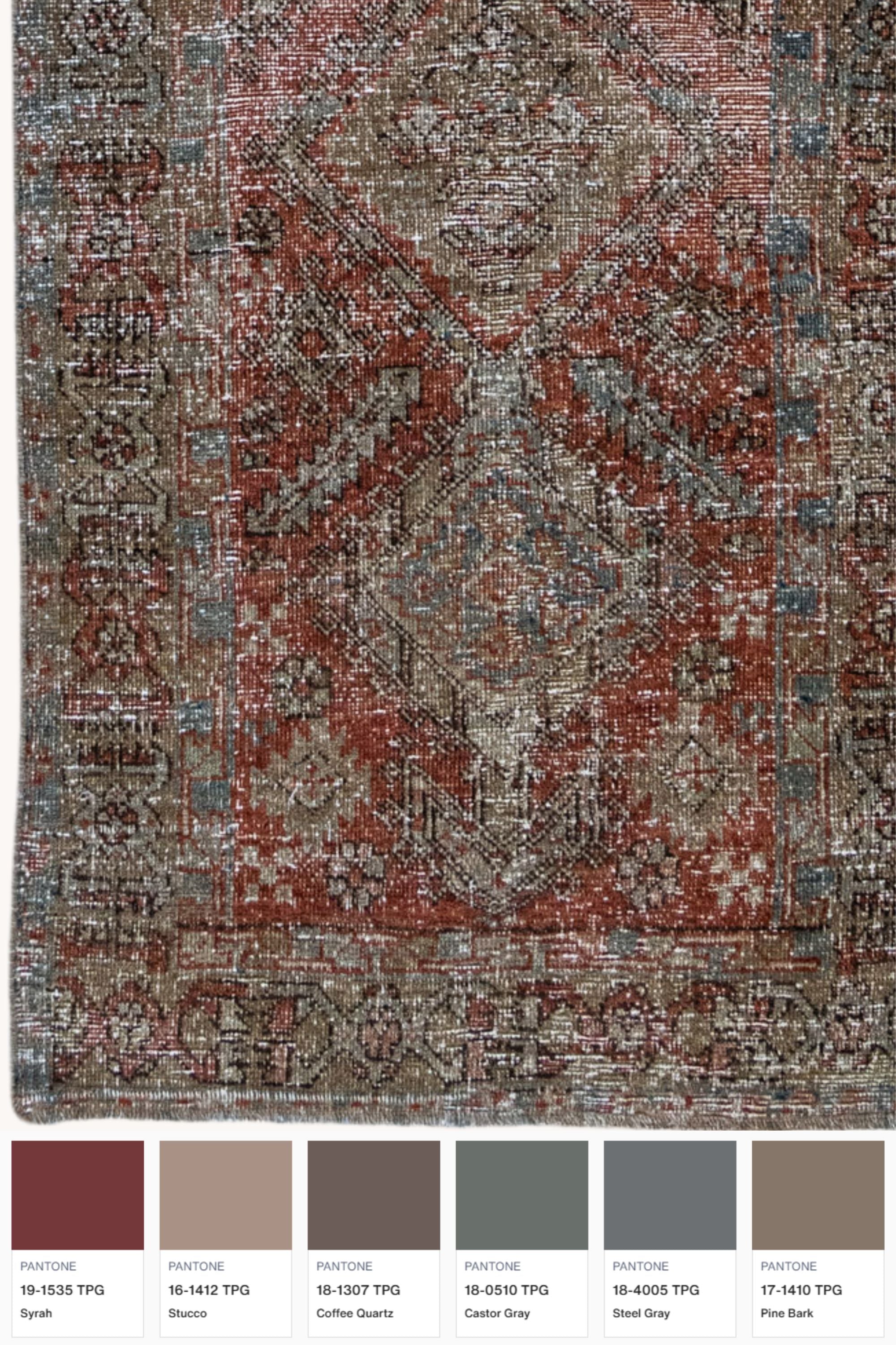 District Loom Vintage Karaca Runner Rug Granite