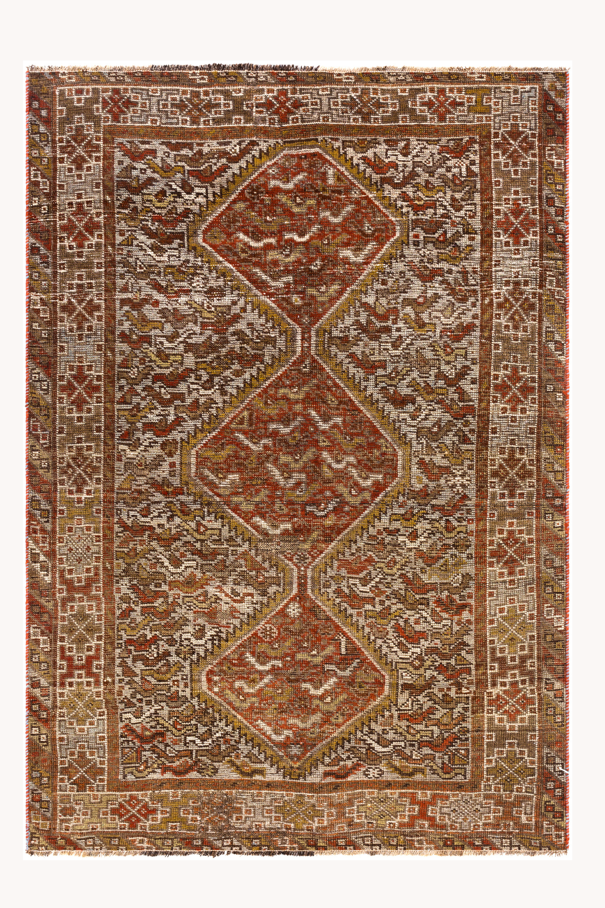 District Loom Antique Persian Shiraz accent rug Havre