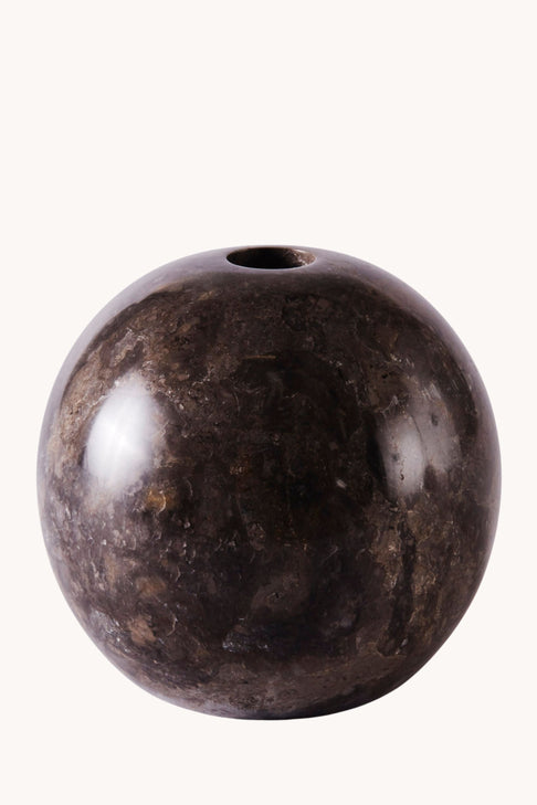 Dusty Deco Sphere Candle Holder 12 Grey for District Loom