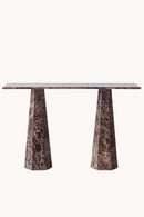 Dusty Deco Hexagon Console Table Dark Emperador x District Loom