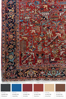 District Loom Vintage Heriz Area Rug Sanders