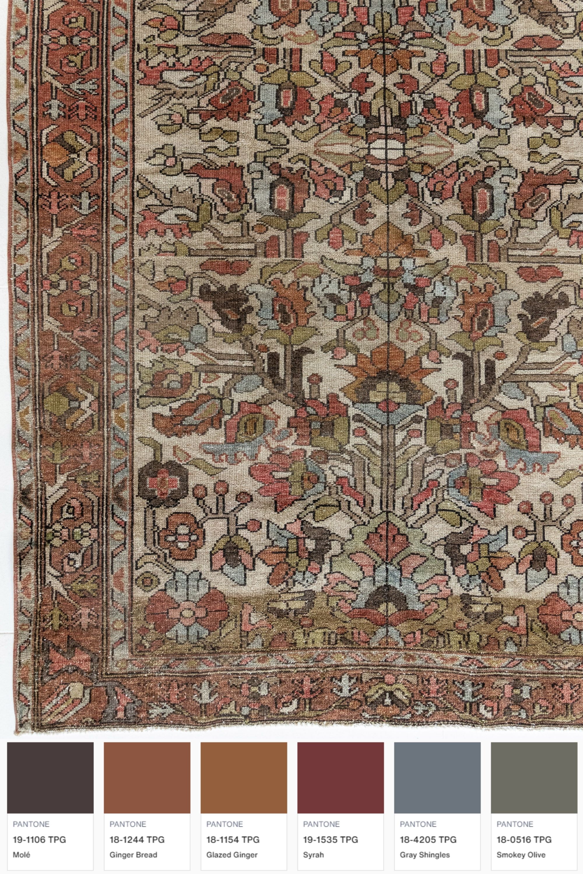 District Loom Antique Bahktiari Scatter Rug Shia