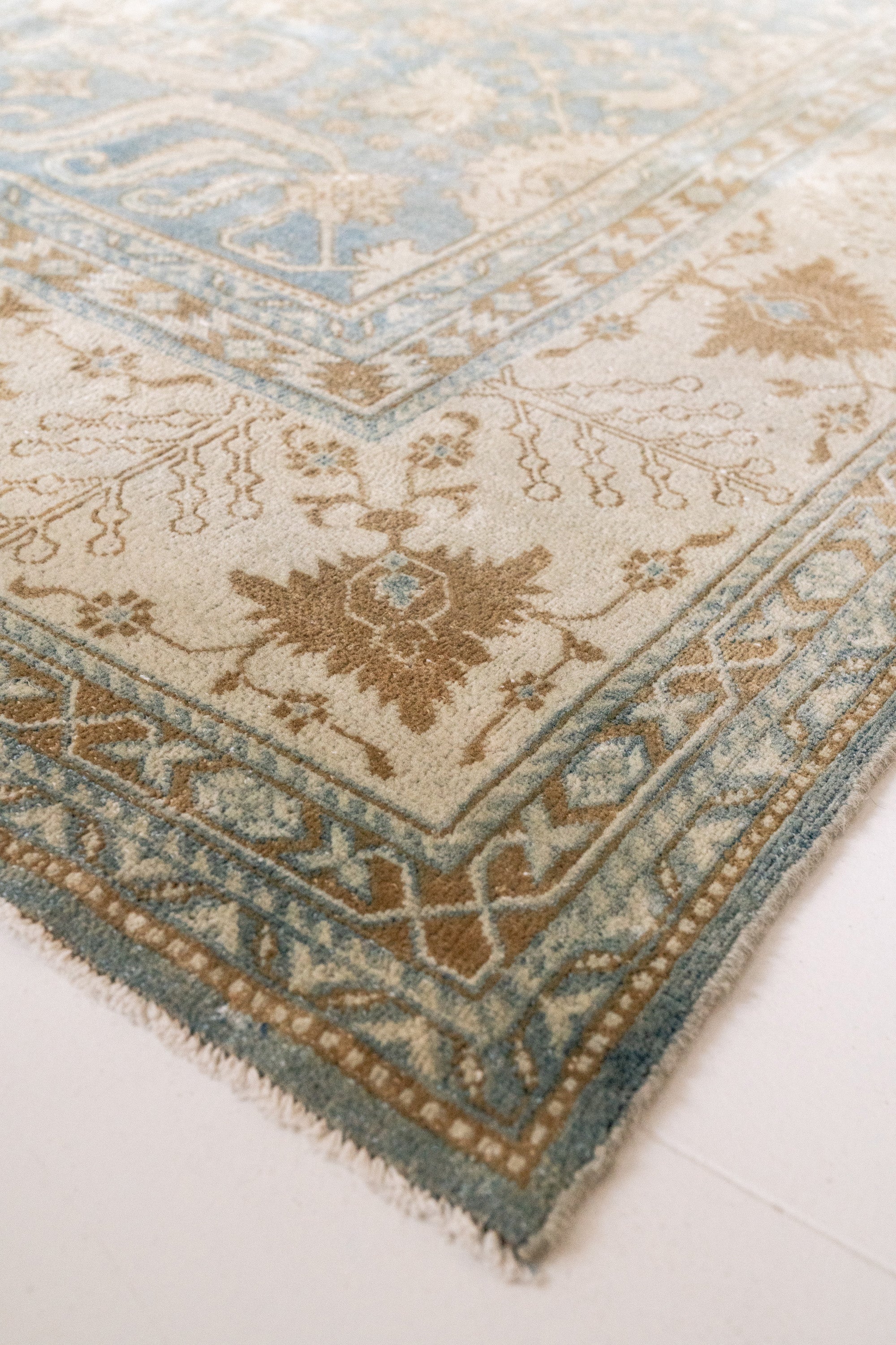 District Loom Antique Indian Agra area rug