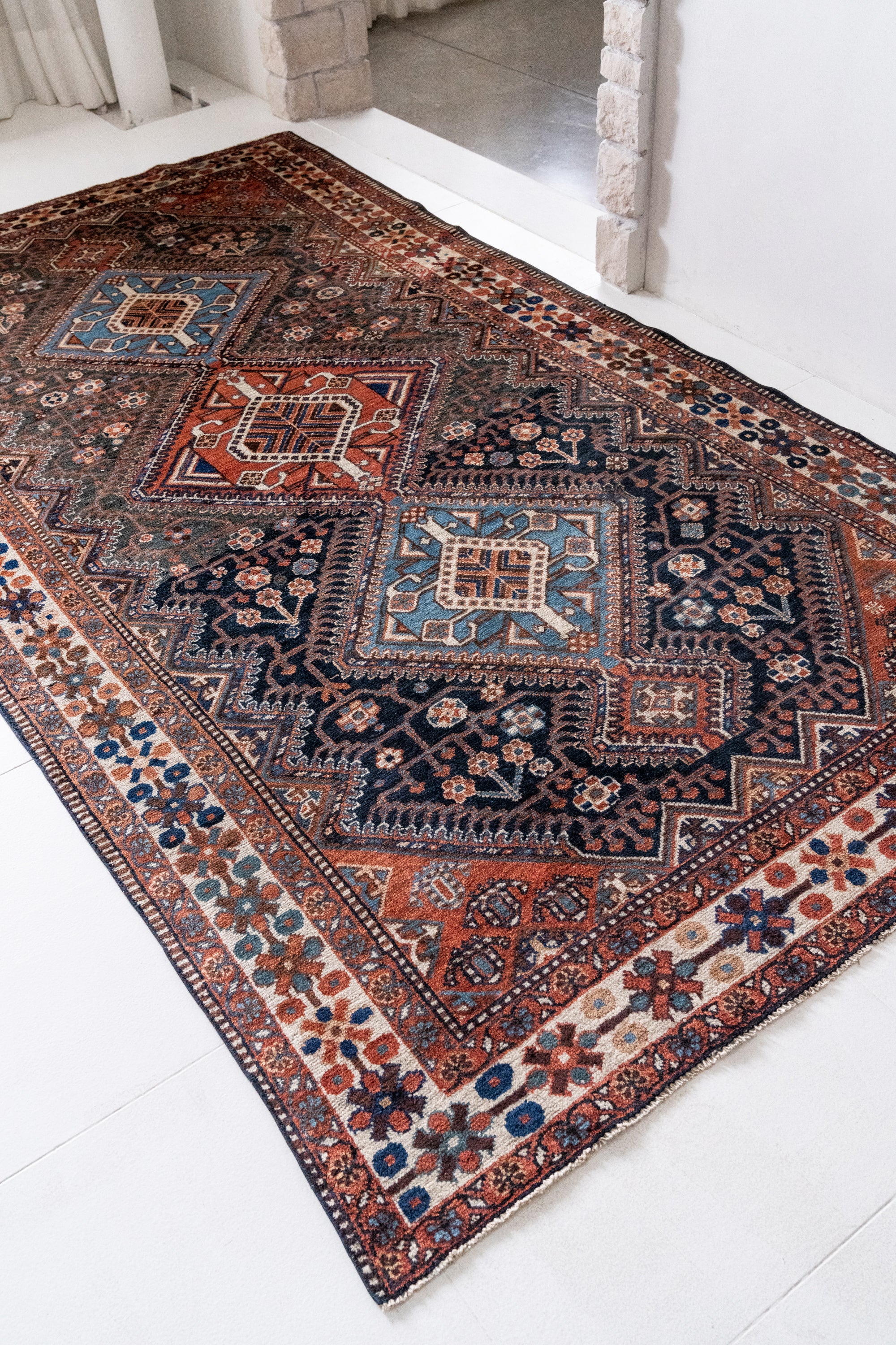 District Loom Vintage Bakhtiari Scatter Rug Bonner