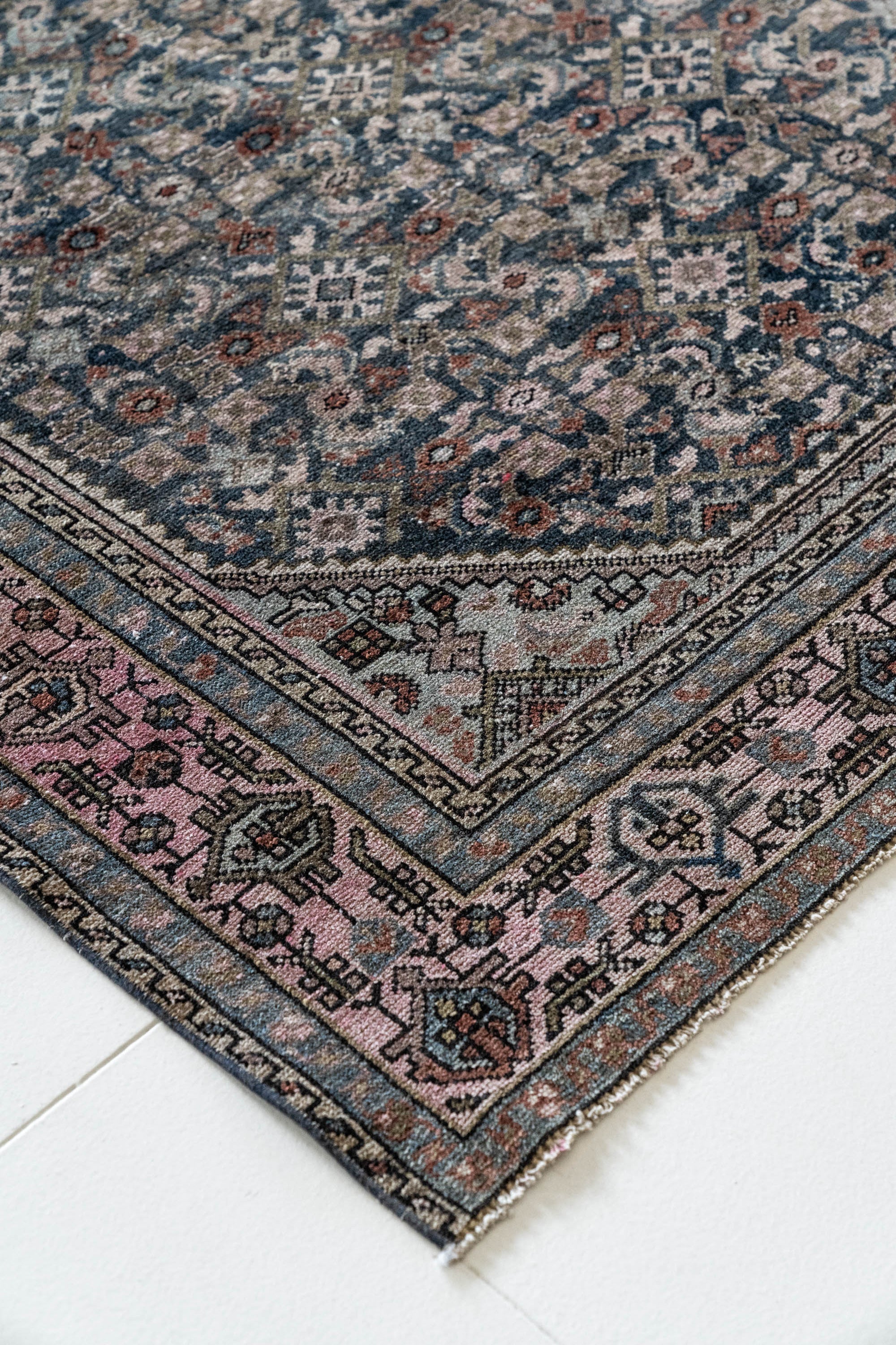 District Loom Vintage Malayer scatter rug Glacier