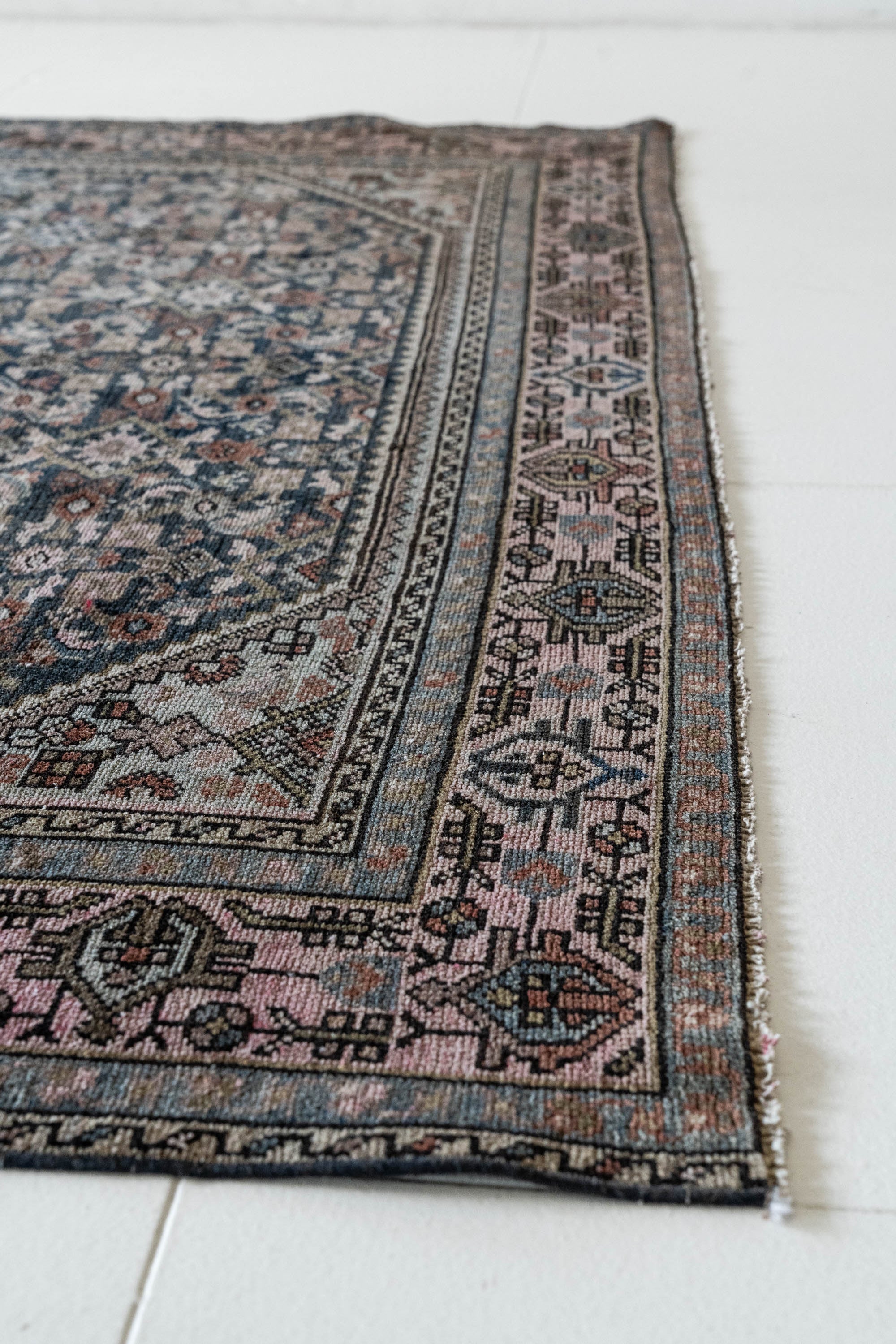 District Loom Vintage Malayer scatter rug Glacier