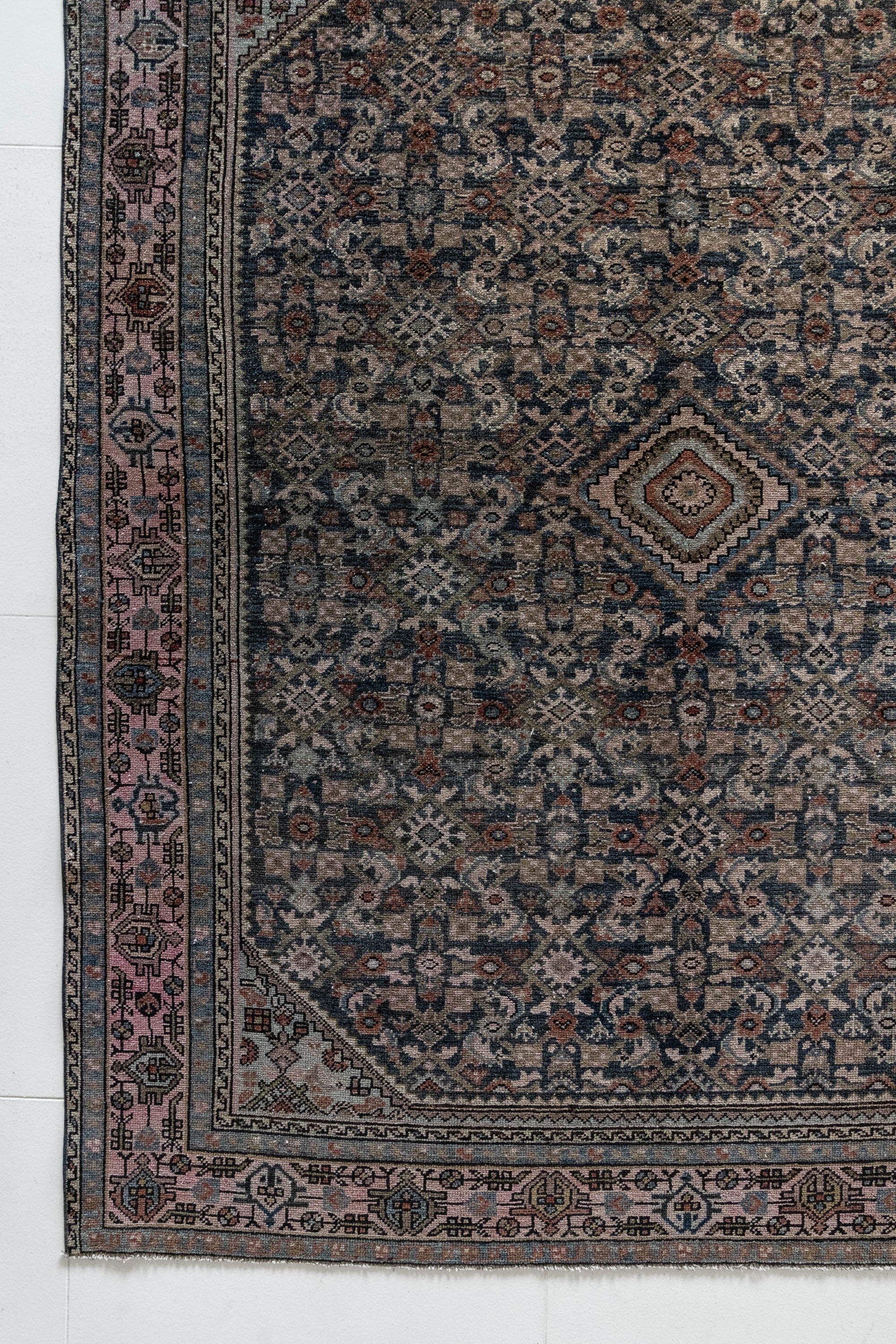 District Loom Vintage Malayer scatter rug Glacier