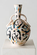 'Moroccan Hearings' hand painted Clay Pot by Kader Boly at District Loom