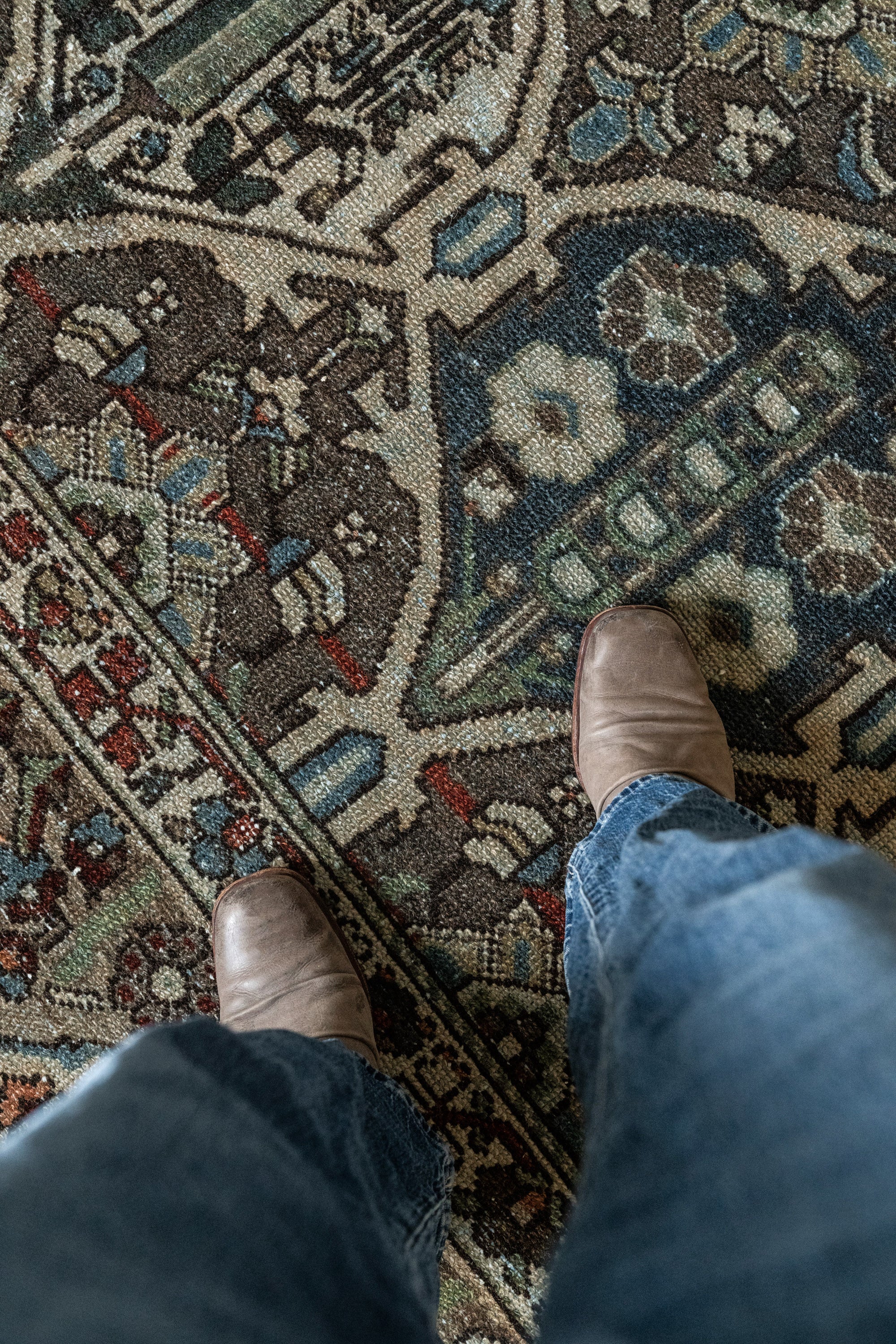 District Loom Vintage Bakhtiari Area Rug Lodge