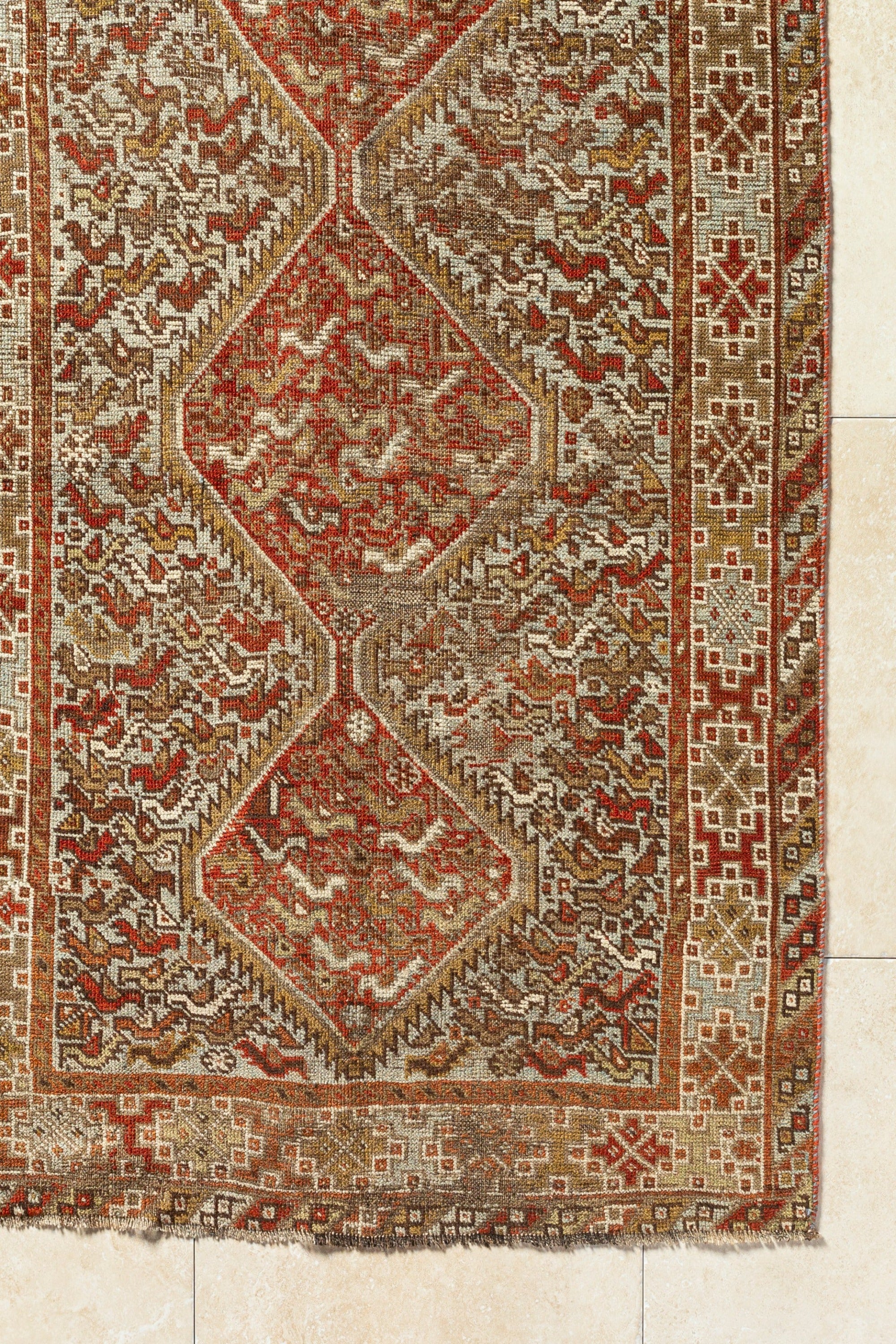 District Loom Antique Persian Shiraz accent rug Havre