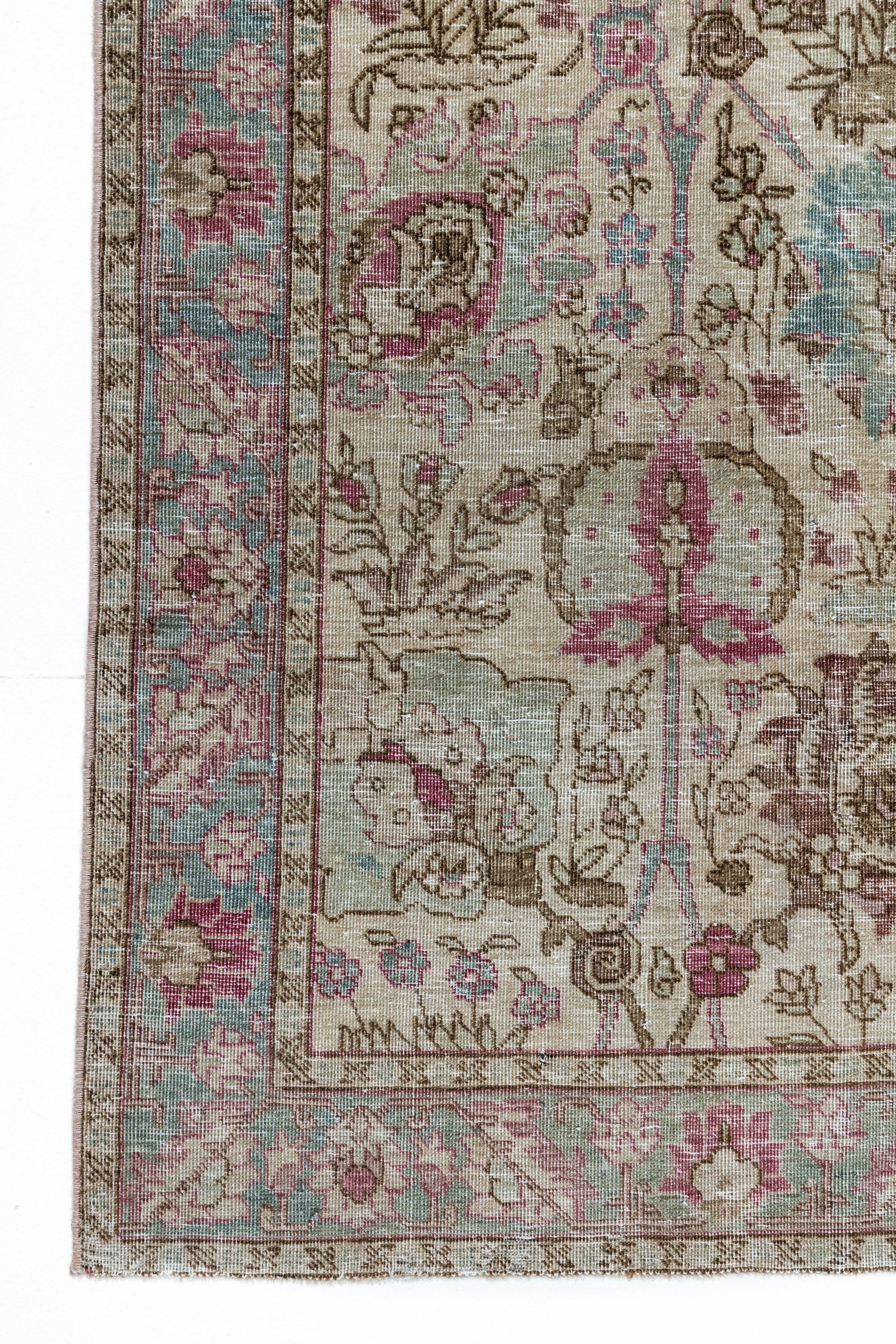 District Loom Antique Tabriz Runner Rug Priscilla