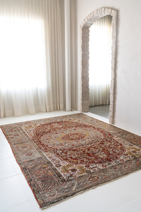 District Loom Antique Heriz Area Rug Rialto