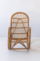 District Loom Furniture Vintage Rattan Loop Rocking Chair