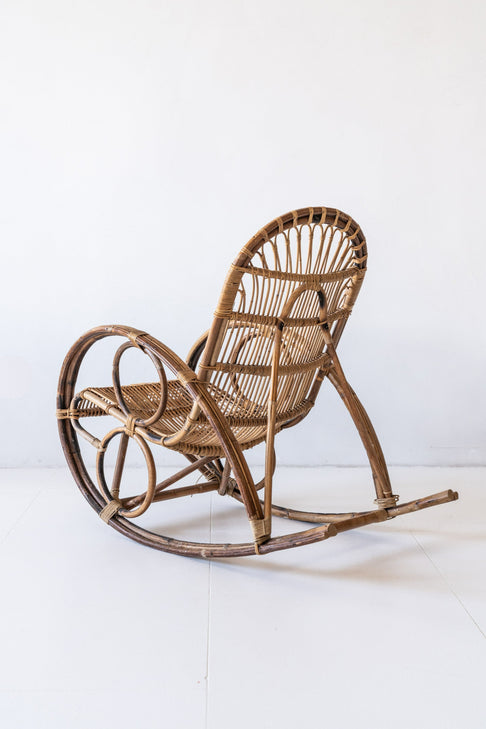 Wicker rocking chair vintage hot sale