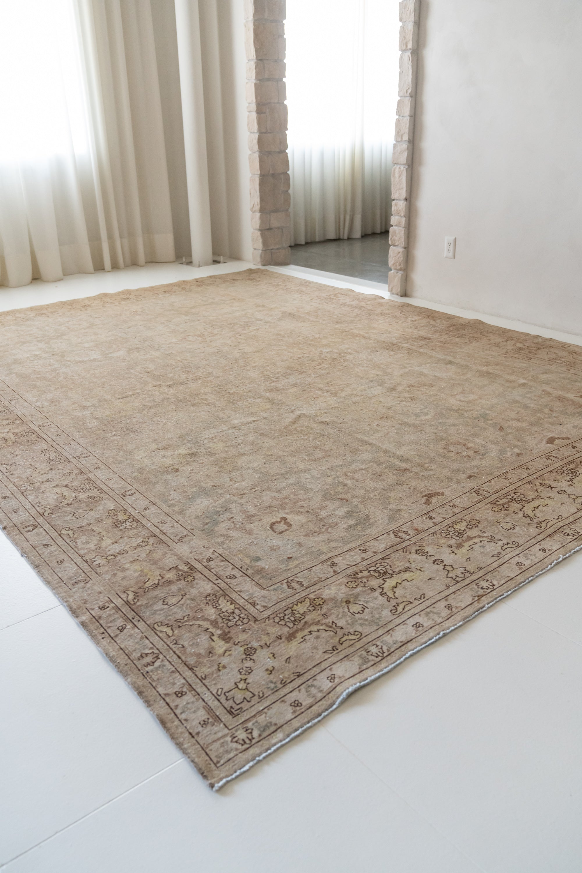 District Loom Antique Tabriz Area Rug Terry