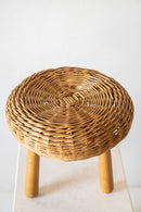 District Loom Furniture Woven Wicker Tripod Stool