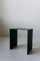 District Loom Furniture Cold rolled 3/8" steel powder coated matte black metal side table locally sourced and handcrafted to serve as a sustainable sculptural element in your home