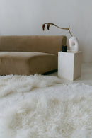 District Loom Furniture Mosa White marble plinth pedestal locally sourced from stone remnants and hand crafted to serve as a sustainable sculptural element in your home 001