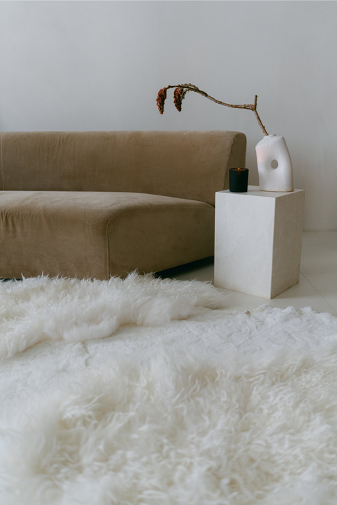 HOLD NVD Sheepskin patchwork | 5’ x 7’