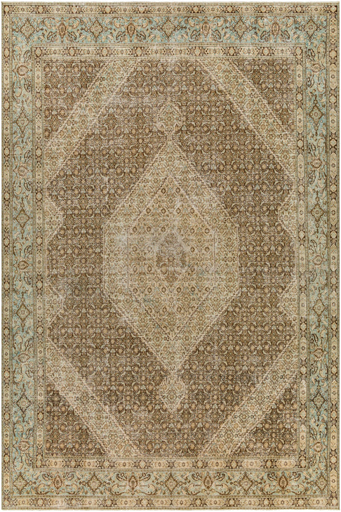 District Loom Vintage Persian Tabriz area rug Keene