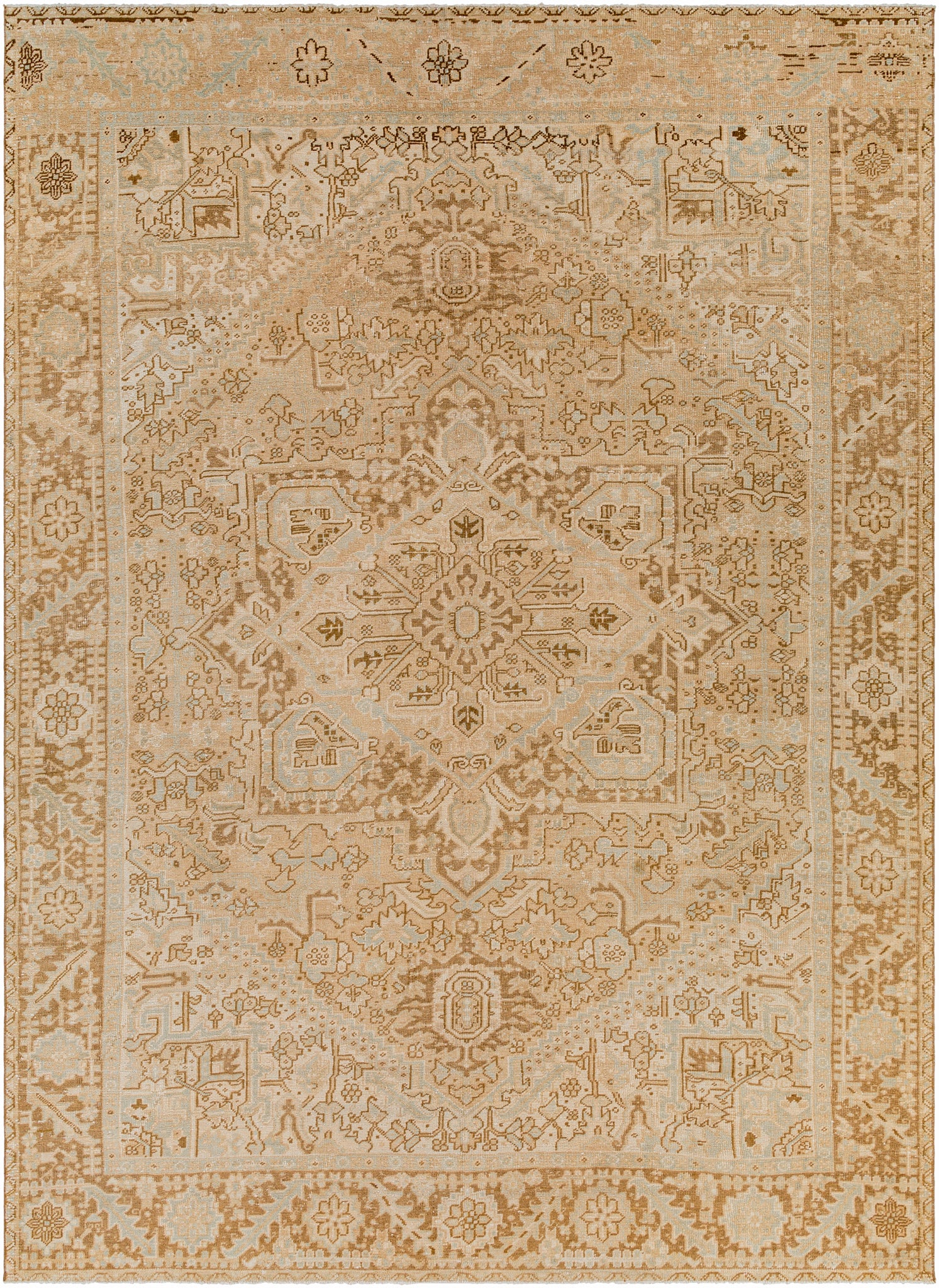 District Loom Antique Persian Heriz area rug West Glacier