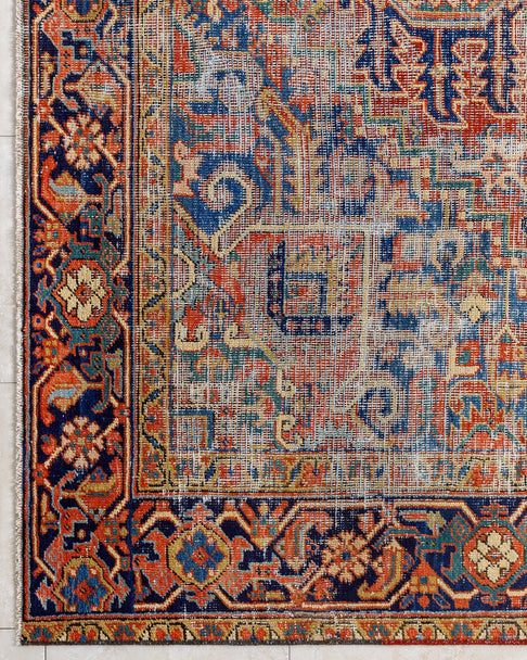 District Loom Antique Persian Heriz area rug Clark